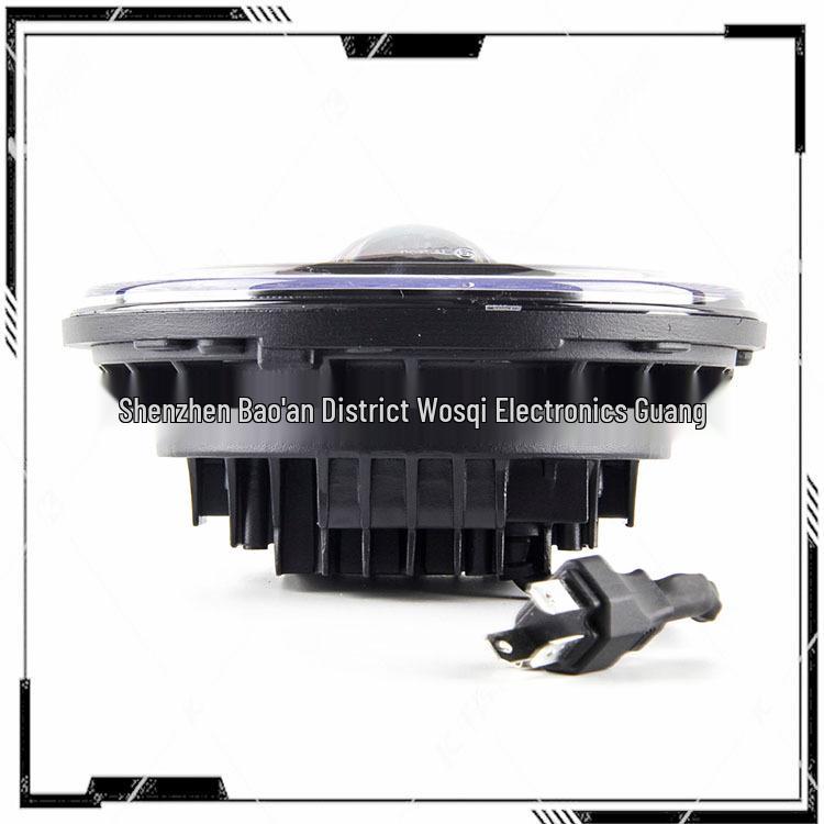 Harley Wrangler 7-inch LED Headlight with Angel Eye, DRL, and Turn Signal
