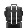 (Black) Waterproof Multi-Pocket Travel Duffel Bag Set With Dedicated Shoe Compartment
