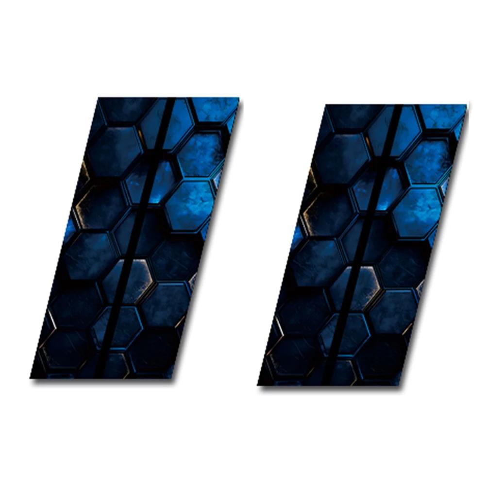 2x For Honeycomb Auto B-Pillar Waterproof Decal Diy 50X25cm Auto Door Post Sticker Exterior Accessories