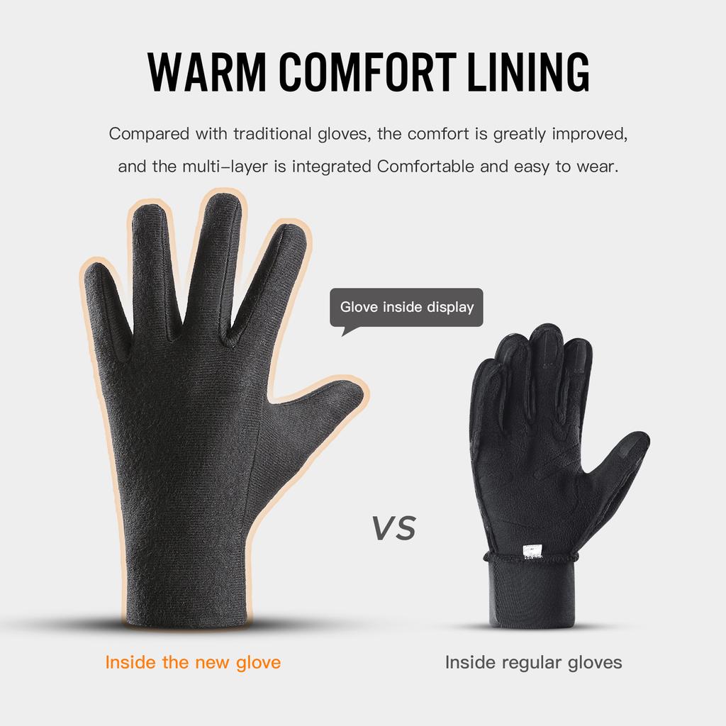 New Waterproof Winter Gloves Men Touchscreen Non-Slip Unisex Thickening Windproof Warm Cycling Cold Gloves Fashion Sports Gloves
