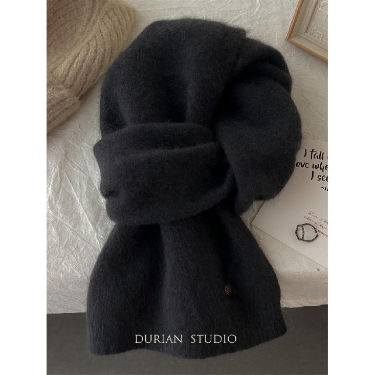 Nouă eșarfă din lână tricotată din cașmir pentru femei, cupluri, nouă eșarfă versatilă de culoare solidă iarnă