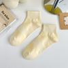 Women's Spring and Summer Thin Solid-color Cotton Socks, Women's Summer Mesh Sweat-absorbing Sports Boat Socks