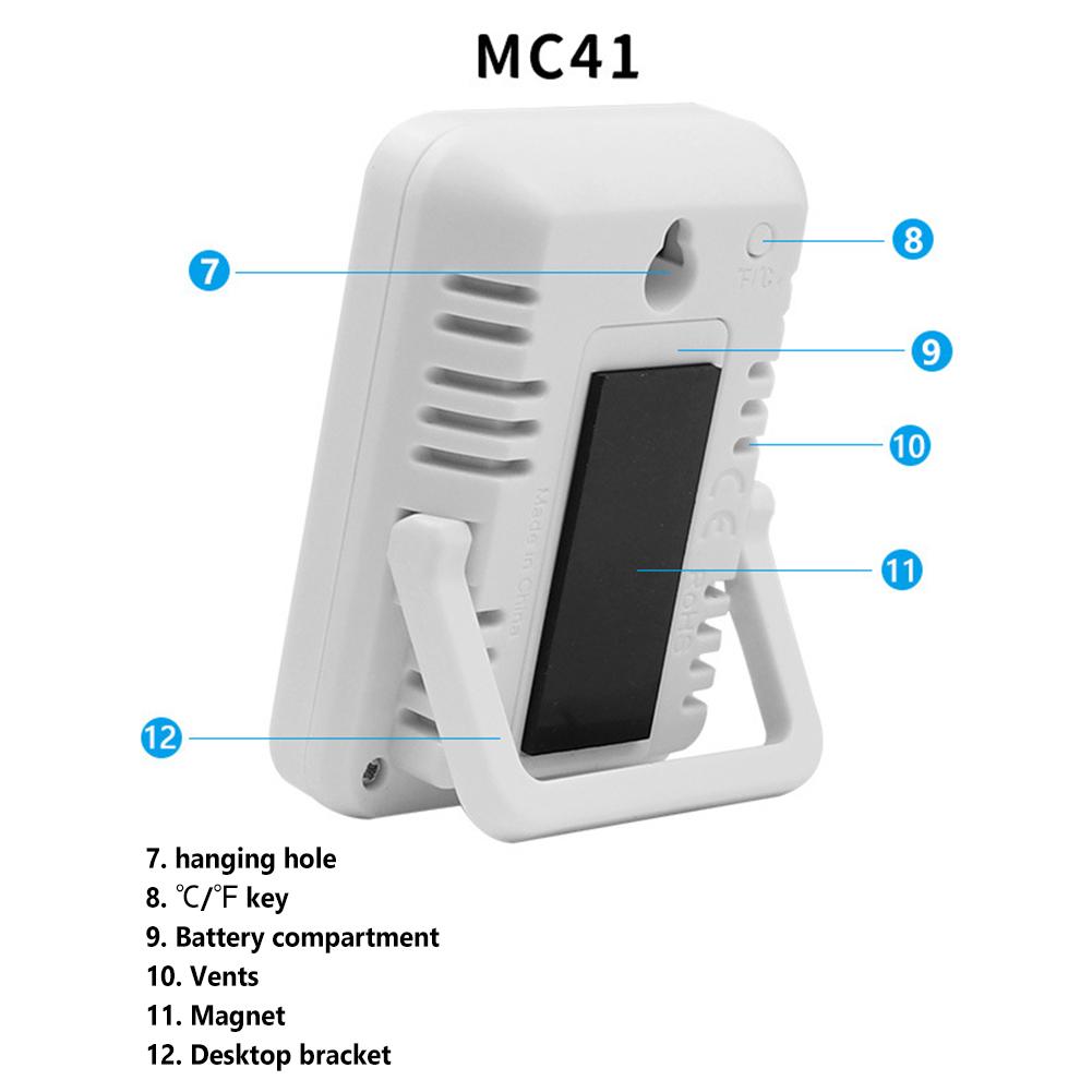 Digital Electronic Thermo-hygrometer Temperature Humidity Meter With Backlight For Living Room Bedroom Officen
