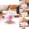 Cute Fruit Bunny Plush Keychain With Soft Polyester Fill For Bag Decoration