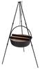 CAMPING MOON Tripod M, 3-Tier Folding Campfire Tripod, 15kg Max Weight Capacity, Storage Case Included, Black Gear, MS-080-BK