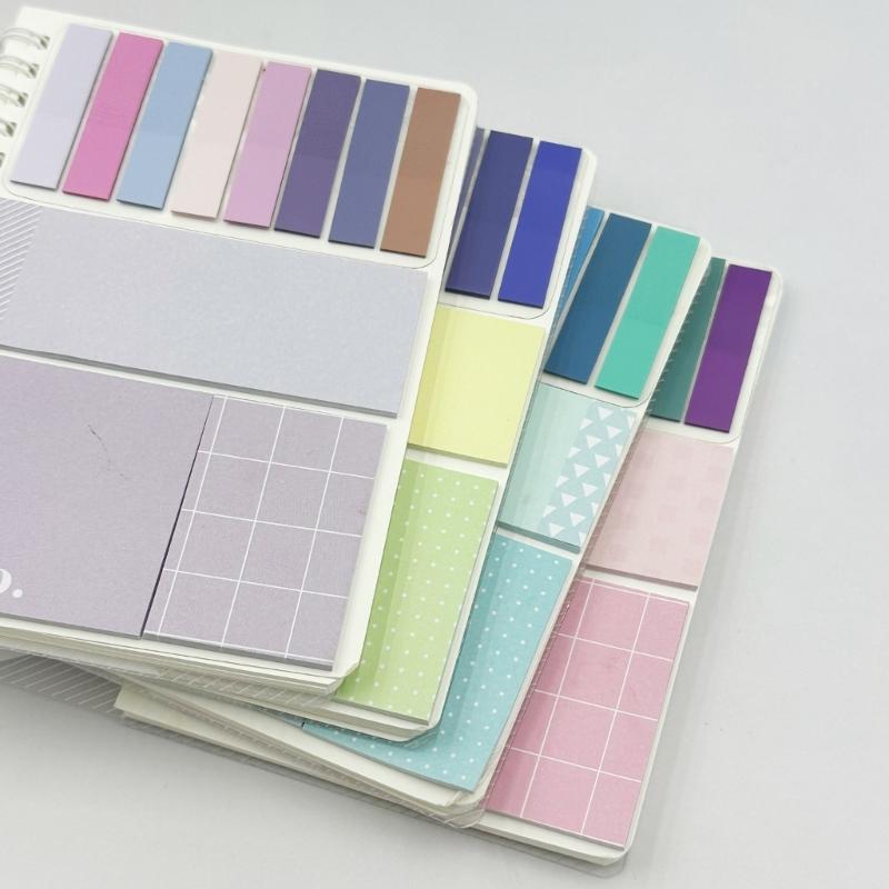 Portable Refillable Notepads Colorful Adhesive Index Label for Student Office Workers Note Taking Office School Supplies
