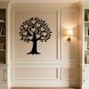 Heavy Iron Metal Wall Art Tree with Heart Holes Indoor Outdoor Home Decor Wedding Valentine Halloween Christmas Gift