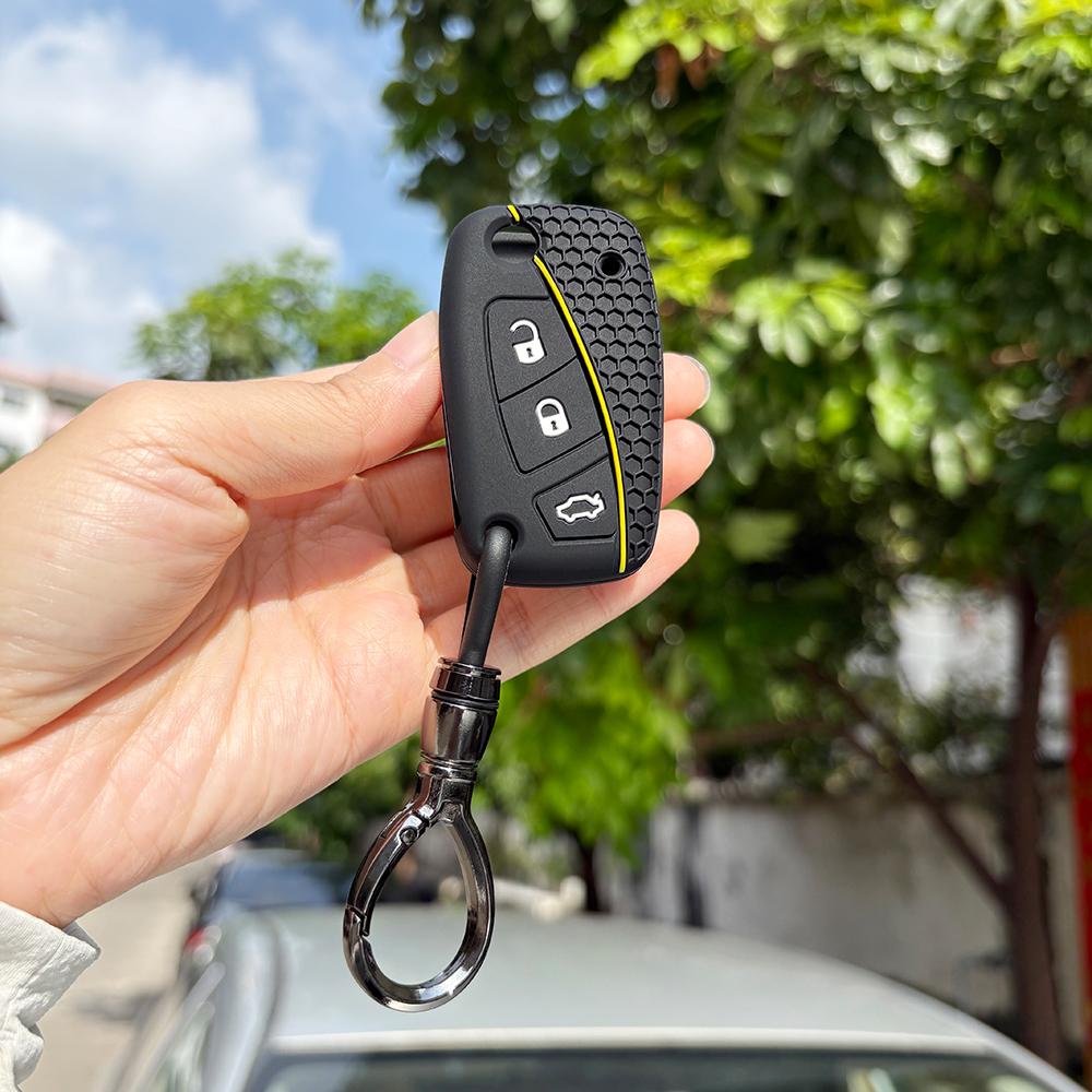 Keychain Protection For Fiat Grande Punto Panda Dot Streetka Vehicles For Ford Ka  Silicone Car Remote Key Cover Holder