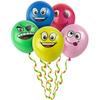 Adorable Big Eyes Smiley Latex Balloons 12 Inches Colorful Decorative Party Pack