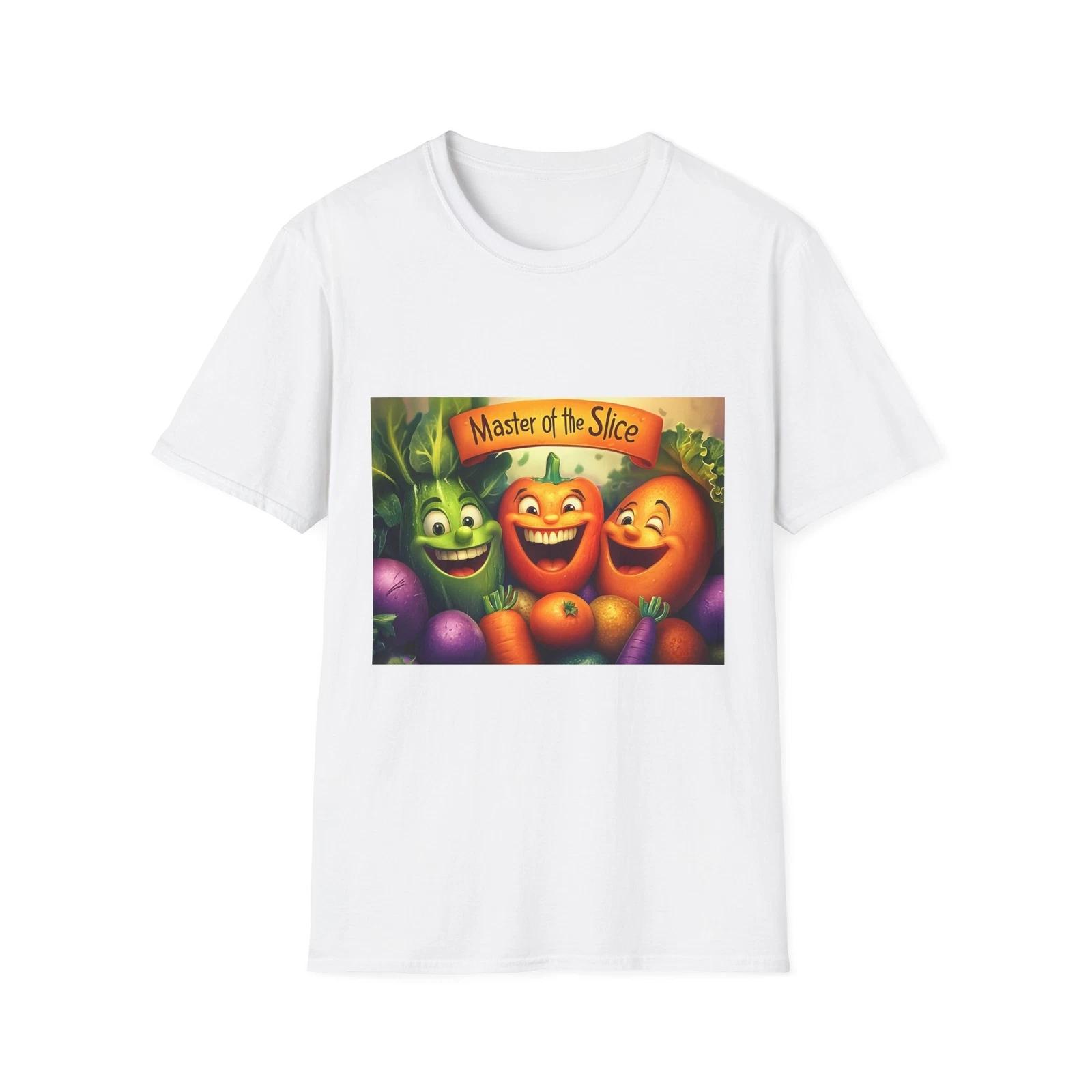 

Funny Vegetable T-Shirt, Master of the Slice Tee, Humorous Gift for Foodies, S