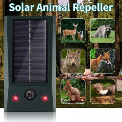 Ultrasonic Bird Repeller Waterproof Pigeon Deterrent with Powerful LED Flashing Pest Controller, Suitable for Gardens