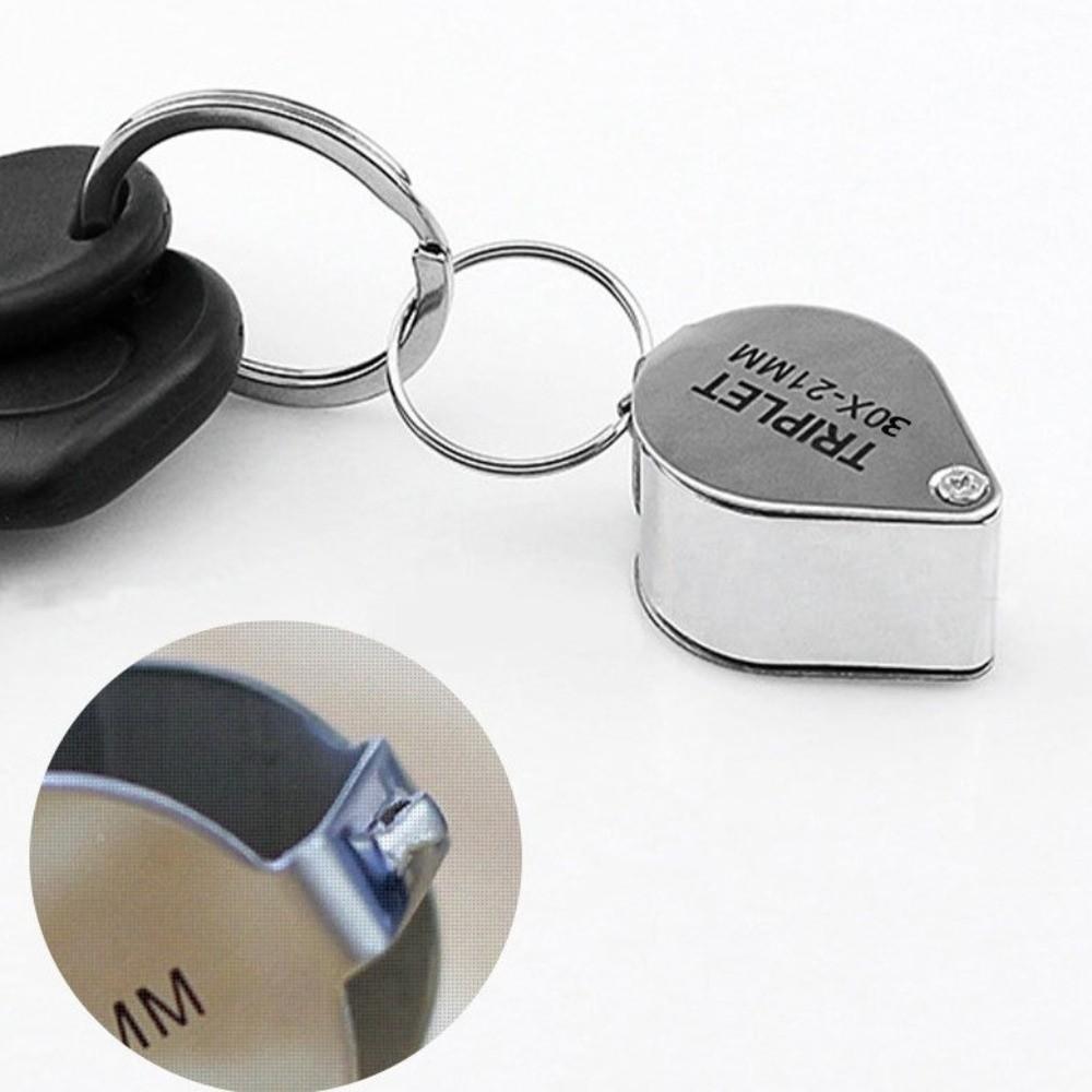10x 20x 30x 21mm Zinc Zinc Alloy Jewelry Magnifying Glass Folding Magnifying Lens Jewelry Identification
