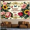2D Cheerful Happy Birthday Backdrop with Flowers, Balloons and a Blue Sky