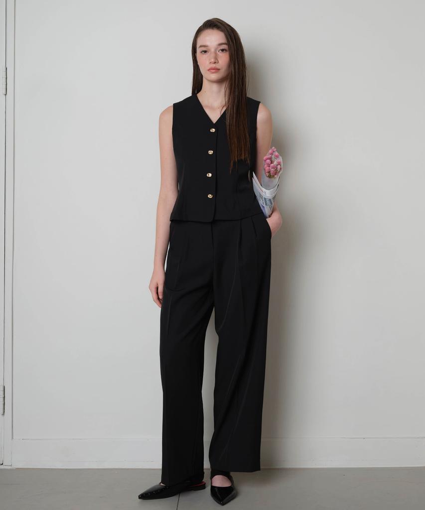LOVENTINA Wrinkle-Free Slacks_Black