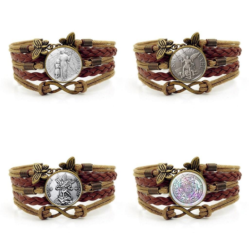 Seven Trendy Archangels Time Gem Bracelet For Women Cartoon Character Style
