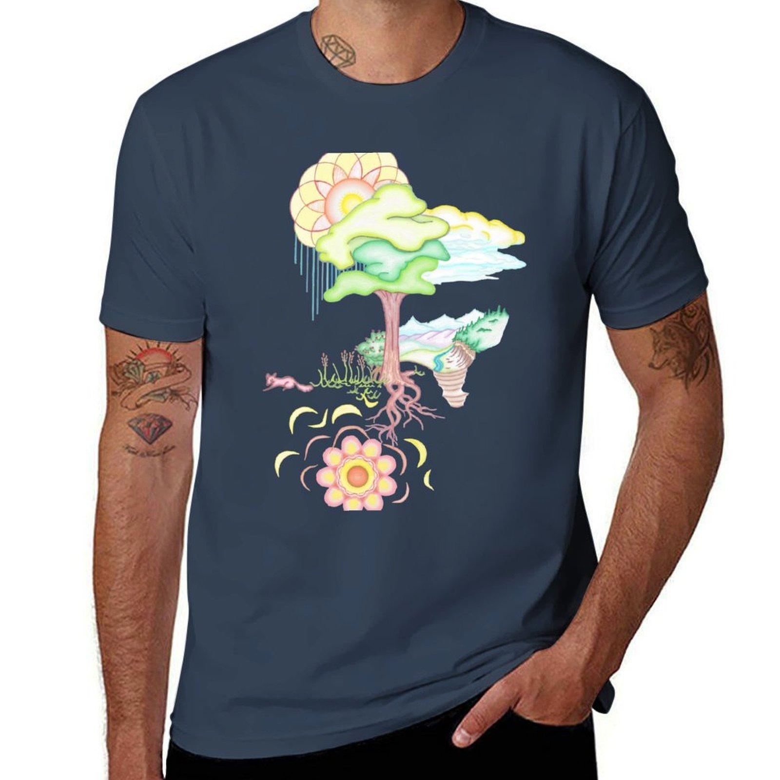 Tree Of Life Doodle Tshirt Stylish Graphic Short Sleeve Top S
