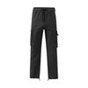 Men Pants with Multi Pockets Drawstring Elastic Waist Wide Leg Loose Cargo