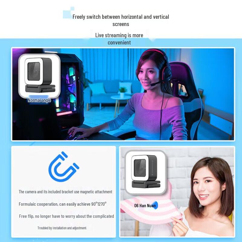 Hikvision DS-U22 Pro 1080P Full HD USB Webcam with Microphone CN plug (adapter included)