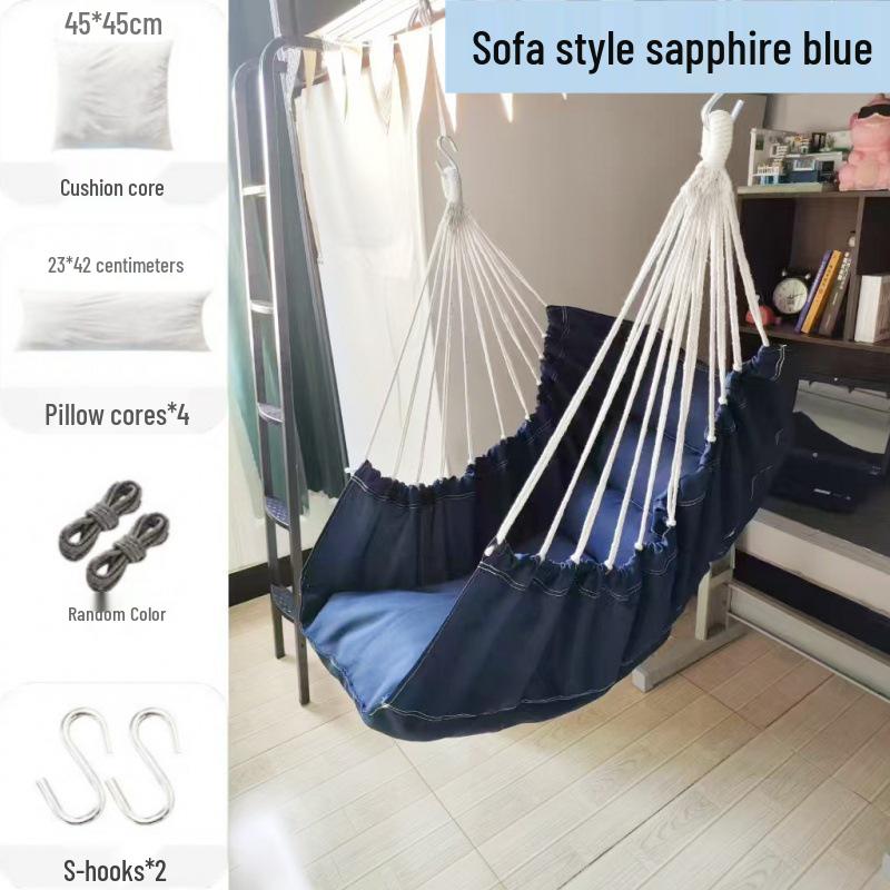 Indoor Hanging Chair Swing for Students – Children's Bedroom Door Frame Hammock, Dormitory Swing, or Courtyard Cradle Seat