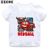 Hot Sale Red Ball 4 Print Cartoon Kids T-Shirts Funny Game Girls Clothes Baby Boys T shirt Summer Casual Children Tops,ooo5849