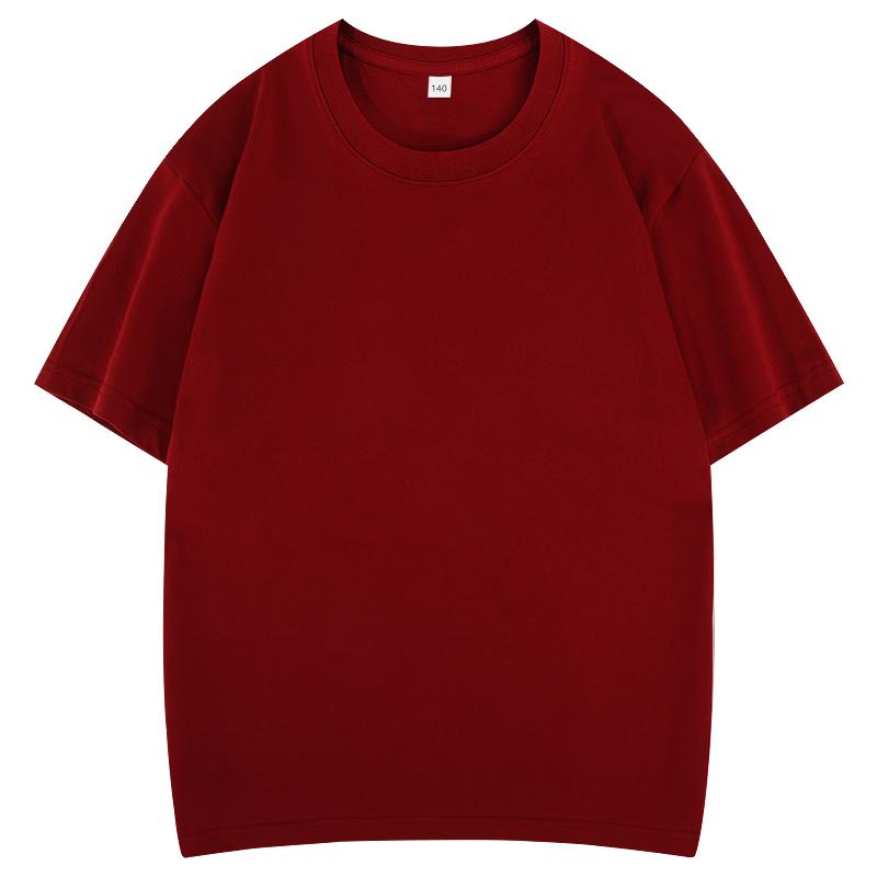 2026 Hot Sale Kids 100% Cotton Solid Color Round Neck T-Shirt - Soft & Comfy Basic Tee KXINKIDT
