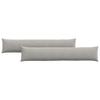 Sofa Cushions 2 Pieces Light Grey 200 X 40 Cm Fabric