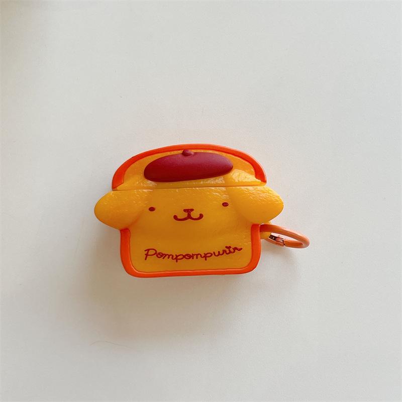 Toast pudding dog for apple AirPods4 bluetooth wireless headset cover 1/2/3 generation pro2 silicone creative