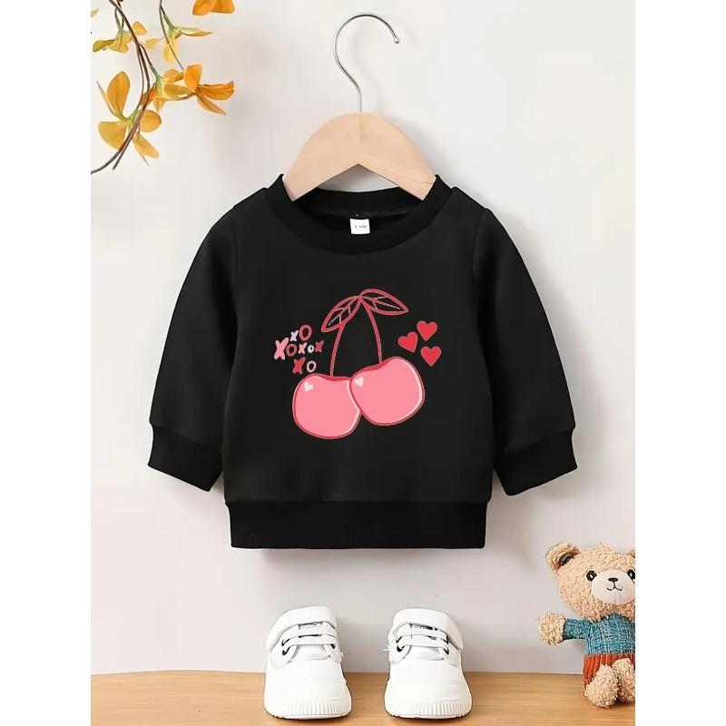 European Size Cute Printed Pattern Baby Unisex Comfortable and Simple Round Neck Hoodie