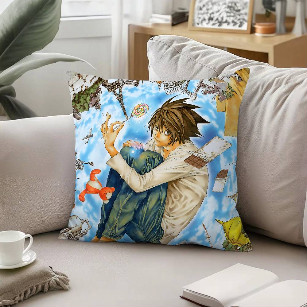 Cool L. Lawliet Throw Pillow Covers Pattern Cushion Cover Suitable For Sofa Bedroom Car Pillow Cover