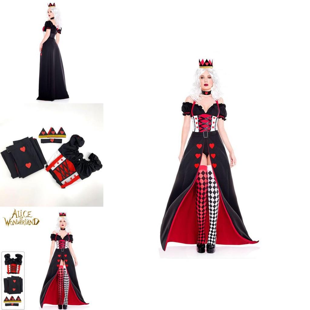 Stylish Alice In Wonderland The Red Queen Cosplay Costume Outfit