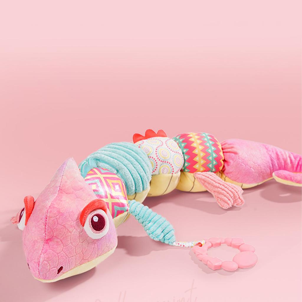 23in Multi Sensory Animal Crinkle Toy Plush Soothe Musical Stuffed Animal Activity Toy