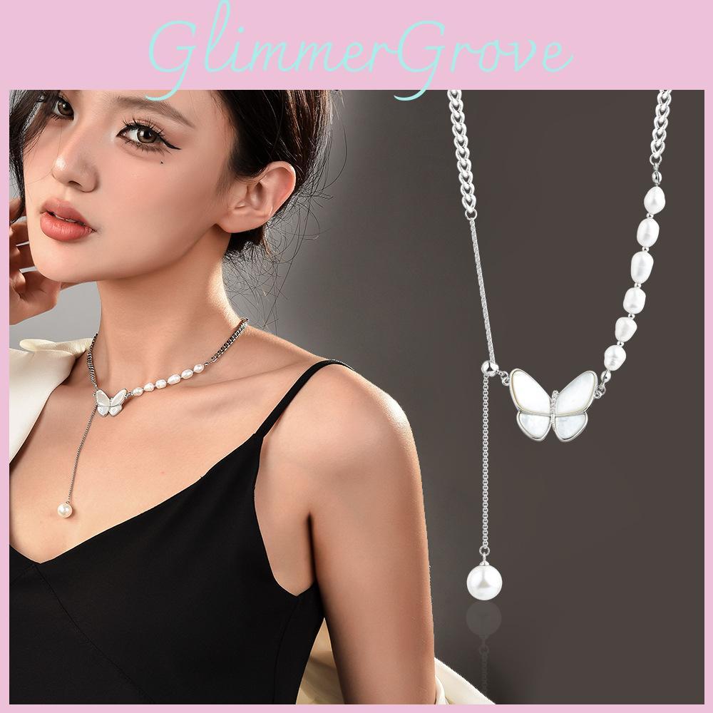 Exquisite Pearl Butterfly Necklace For Women With Unique Design And Elegant Charm