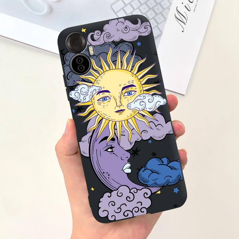 Für Itel Vision 5 Plus Handyhülle Weiche Silikonhülle für ITEL S18 pro Vision5plus 5+ Fundas Cartoon Mond Himmel Girly Muster Capa