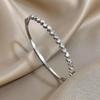 Love Heart Stacked Bangles Cute Fashion  Stainless Steel Bangle Jewelry Beads Cuff Bracelet  Daily