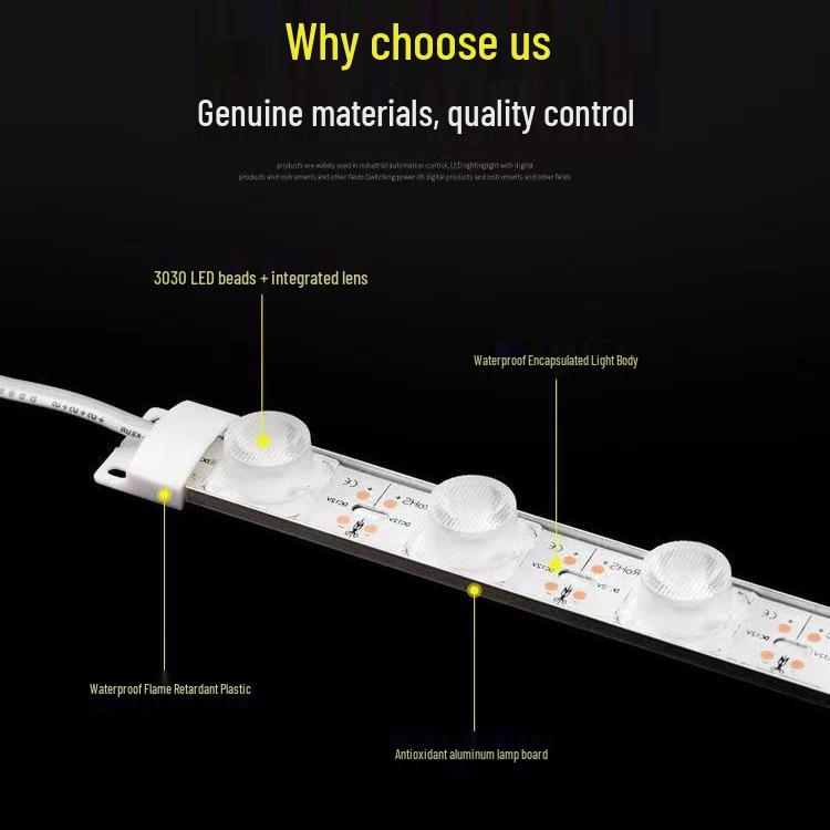 3030 Side-lit Waterproof Double-sided LED Strip, 12V Ultra-thin for Outdoor Advertising Light Box Backlighting