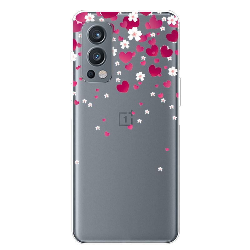 Für OnePlus Nord 2 5G Hülle TPU Silikon Weich Cartoon Transparent Hülle für One Plus Nord 2 5G Handyhülle Nord2 5G Transparente Coque