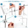 1Set Space Saving Adjustable Fish Tank Light Rack Premium Aluminum Alloy Construction Lamp Rack for Aquarium Lighting Fish Tank