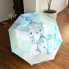 1 Stück Elefantenwolken-Thema Hochwertiger Regenschirm, Automatisches Öffnen und Schließen, Multifunktionaler Regenschirm G0811183