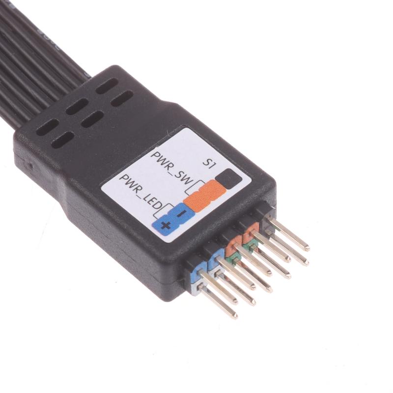 20cm 30cm 50cm 9Pin Header Computer Motherboard Front Extension Cable For PC Motherboard Power Switch Restart Hard Drive
