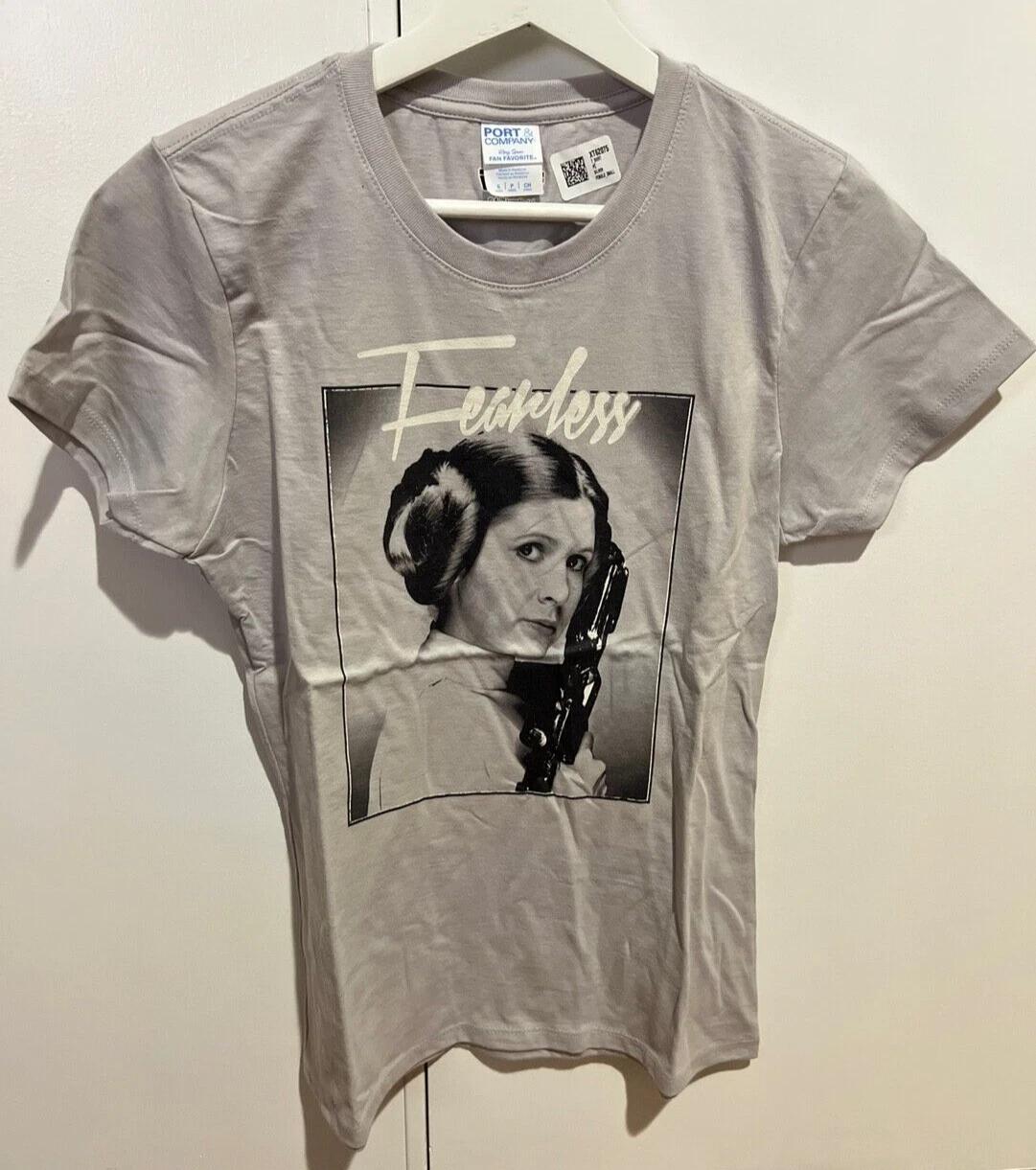 

Star Wars Princess Fearless Light Gray grey T Shirts Top US Women SZ S NEW S