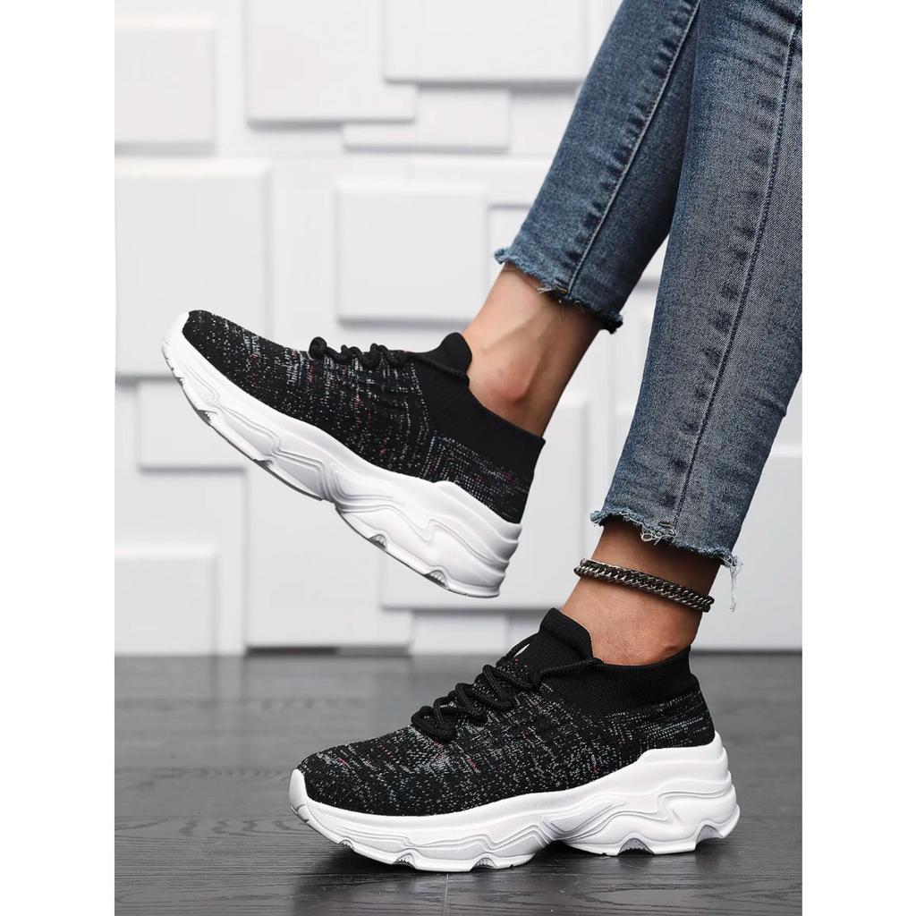 Sneakers Fitness Sports Casual Shoes Running Shoes Low-top platform slip-on sock shoes