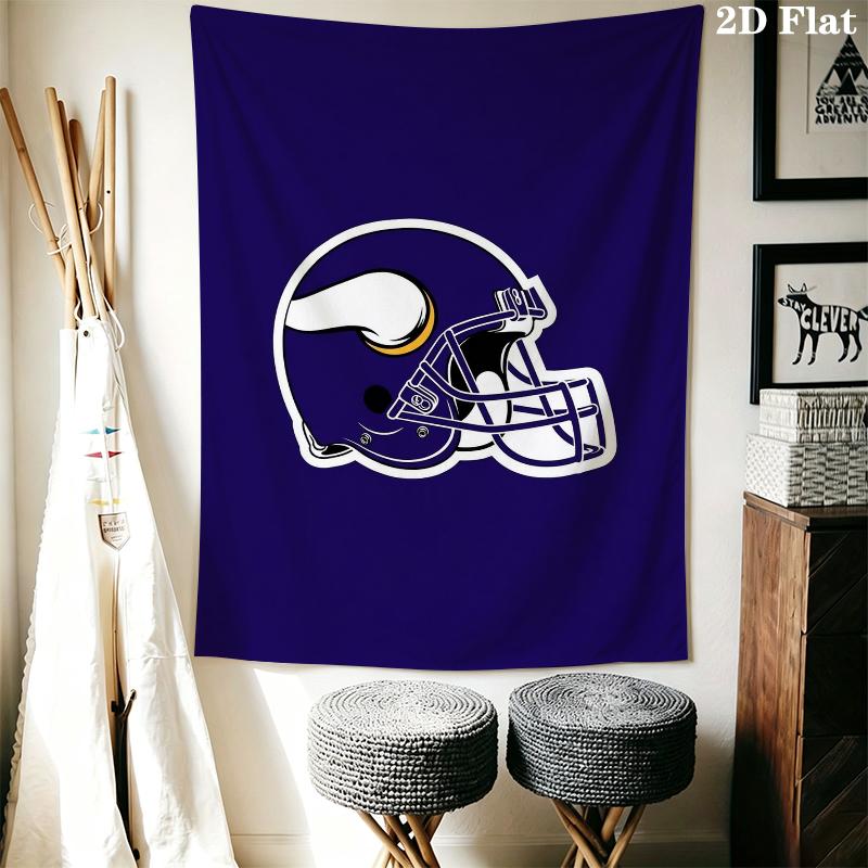 Minnesota Vikings Duvar Gobleni Estetik Duvar Askısı Baskılı Kumaş Battaniye Yatak Odası Oturma Odası Ev Dekorasyonu için Dekoratif Goblenler