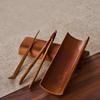 5 Pcs/set Kongfu Tea Ceremony Utensils Set Bamboo Teaspoons Tea Needle Tweezer Clips Strainer Tong Tube Teaware Acient Art Tools
