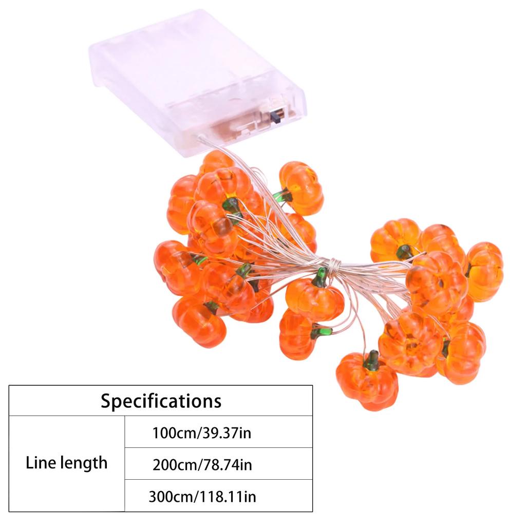 2025 New Pumpkin Horror Eyeballs LED String Lights Portable USB Halloween Party Decoration for Home Bar Atmosphere Decor