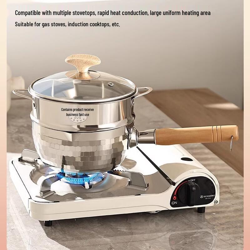 316 Stainless Steel Yukihira Pot with Lid