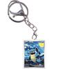 Pokemon Keychain Van Gogh Oil Painting Series Eevee Charizard Mew Mewtwo Acrylic Small Cards Anime Game Pendant Game Prop Toys