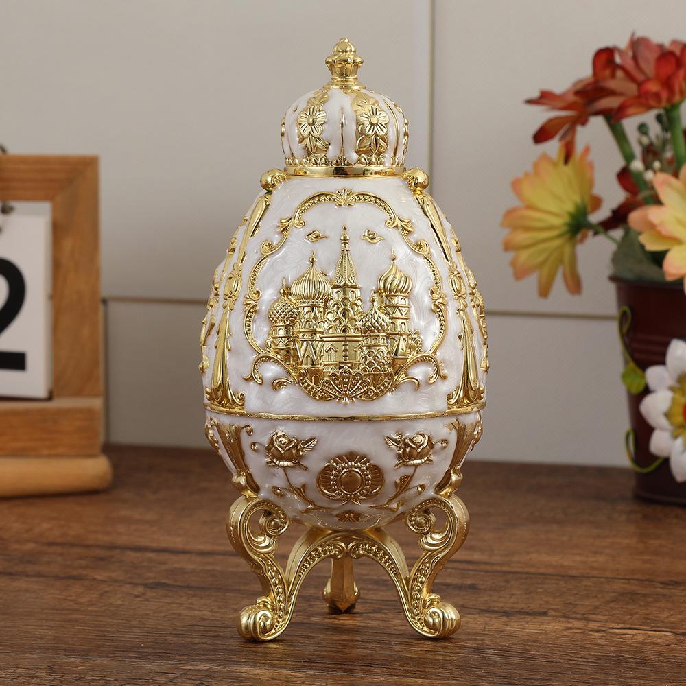 Vintage Automatic Toothpick Holder Creative Crown Castle Design Three Legged Toothpick Organizer for Home Restaurant