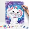 Disney Marie Cat Paint by Numbers Painting Kit Handmade Diy Home Decor Gifts Lovely White Kitty Wall Art Bedroom Decoration Crafts