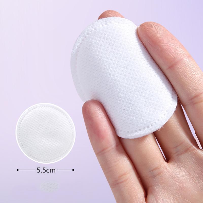 100/400pcs soft and breathable round cotton pad with double-sided texture is used for daily facial cleaning and makeup removal