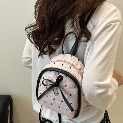 Neuer Süßer Rucksack Kleine Größe Trendige Handtasche Print Design Umhängetasche Schleifenförmige Tasche